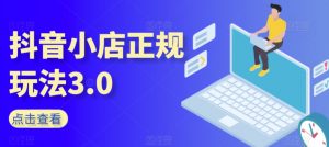 抖音小店正规玩法3.0,抖音入门基础知识、抖音运营技术、达人带货邀约、全域电商运营等-风淘社
