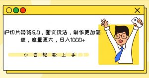 IP切片带货5.0,图文玩法,制作更加简单,流量更大,日入1000+【揭秘】-风淘社