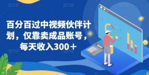 百分百过中视频伙伴计划,仅靠卖成品账号,每天收入300+【揭秘】-风淘社