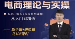 电商理论与实操从入门到精通，抖店+淘系+多多：新手+进阶-风淘社
