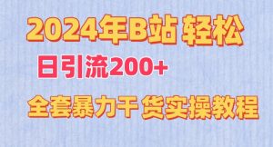 2024年B站轻松日引流200+的全套暴力干货实操教程【揭秘】-风淘社