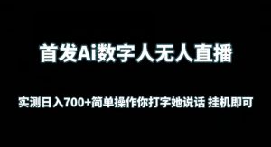 首发Ai数字人无人直播，实测日入700+无脑操作 你打字她说话挂机即可【揭秘】-风淘社