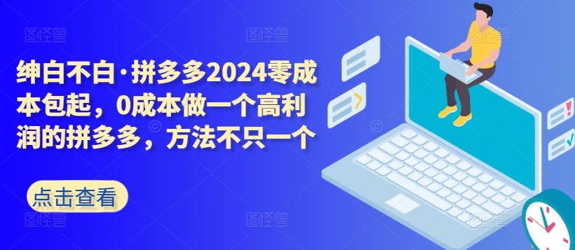 拼多多2024零成本包起,0成本做一个高利润的拼多多,方法不只一个-风淘社