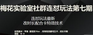梅花实验室社群连怼玩法第七期，连怼玩法最新，改时长配合卡特效技术-风淘社