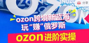 ozon跨境新蓝海玩“赚”俄罗斯，ozon进阶实操训练营-风淘社