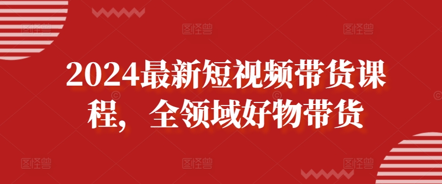 2024最新短视频带货课程,全领域好物带货-风淘社