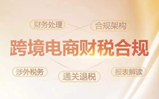 跨境老板财税合规特训营,规避财税风险、提升企业利润-风淘社