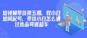 价值2980短视频带货第五期,教小白如何起号,带货小白怎么通过选品弯道超车-风淘社