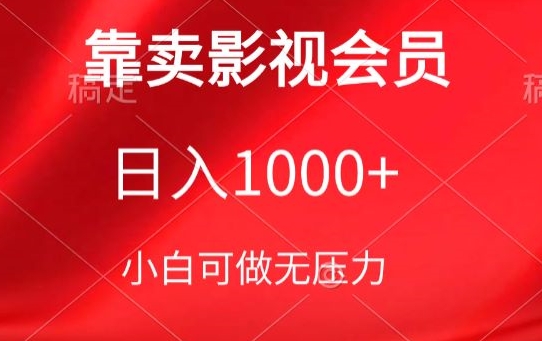 靠卖影视会员,日入1000+,落地保姆级教程,新手可学【揭秘】-风淘社