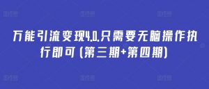 万能引流变现4.0.只需要无脑操作执行即可(第三期+第四期)-风淘社