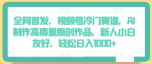 全网首发,视频号冷门赛道,AI制作高质量原创作品,新人小白友好,轻松日入1000+【揭秘】-风淘社