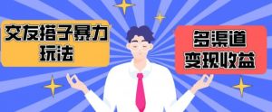 搭子交友群暴力变现玩法,抖音快手等多渠道变现玩法,月收益轻松突破1.6W+【揭秘】-风淘社
