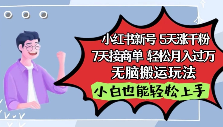小红书影视泥巴追剧5天涨千粉,7天接商单,轻松月入过万,无脑搬运玩法【揭秘】-风淘社