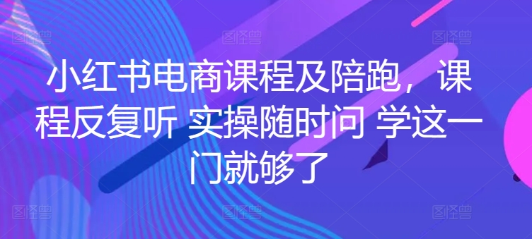 小红书电商课程及陪跑,课程反复听 实操随时问 学这一门就够了-风淘社