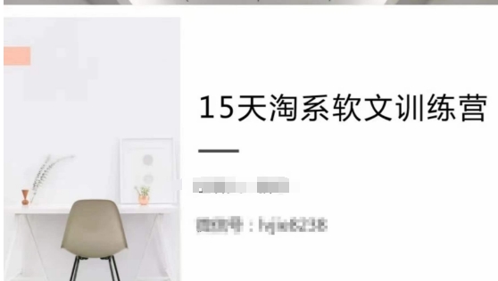 15天淘系软文训练营,跟年入50万的淘系软文导师,学习月收过万的淘系软文-风淘社