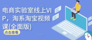 电商实验室线上VIP，淘系淘宝视频课(全面版)-风淘社
