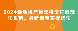 2024最新坑产算法模型打款玩法系列，最新淘宝实操玩法-风淘社