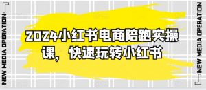 2024小红书电商陪跑实操课,快速玩转小红书,超过20节精细化课程-风淘社