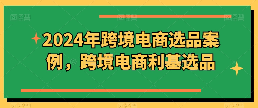 2024年跨境电商选品案例,跨境电商利基选品-风淘社