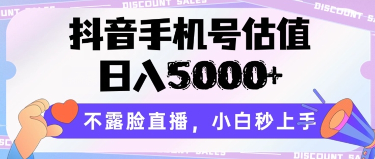 抖音手机号估值,日入5000+,不露脸直播,小白秒上手【揭秘】-风淘社