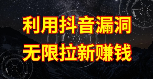 利用抖音链接漏洞，无限拉新赚钱【漏洞原理+操作流程】【揭秘】-风淘社