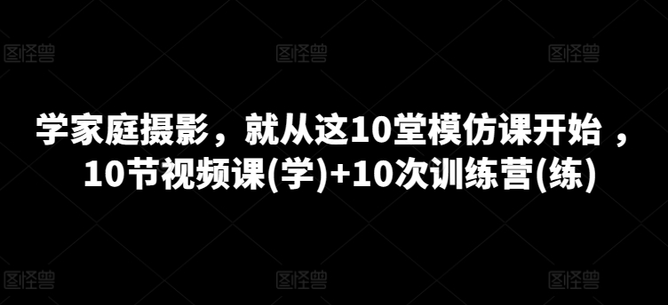 学家庭摄影,就从这10堂模仿课开始 ,10节视频课(学)+10次训练营(练)-风淘社