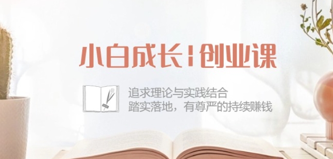小白成长创业课:追求理论与实践结合,踏实落地,有尊严的持续赚钱-42节-风淘社