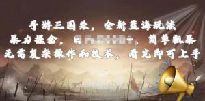 手游三国杀最新蓝海玩法，简单粗暴，无需复杂的操作和技术，看完即可上手【揭秘】-风淘社
