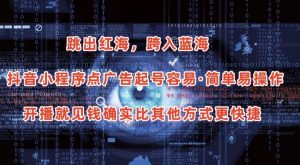 抖音小程序点广告项目，起号容易，简单易操作，开播就见有收益【揭秘】-风淘社