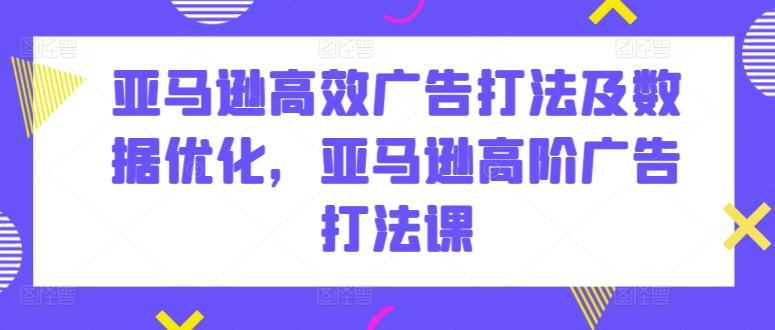 亚马逊高效广告打法及数据优化,亚马逊高阶广告打法课-风淘社