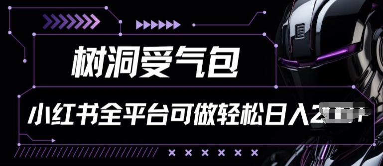小红书等全平台树洞受气包项目,轻松日入一两张【揭秘】-风淘社