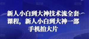 新人小白到大神技术流全套课程，新人小白到大神一部手机拍大片-风淘社