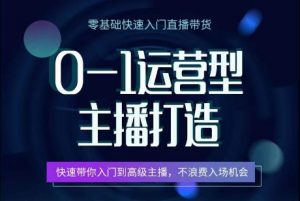 0-1运营型主播打造,快速带你入门高级主播,不浪费入场机会-风淘社