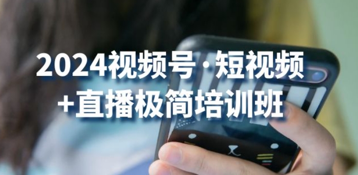 2024视频号·短视频+直播极简培训班:抓住视频号风口,流量红利-风淘社