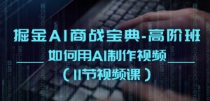 掘金AI商战宝典-高阶班:如何用AI制作视频(11节视频课)-风淘社