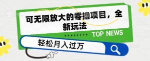 可无限放大的零撸项目，全新玩法，一天单机撸个50+没问题【揭秘】-风淘社