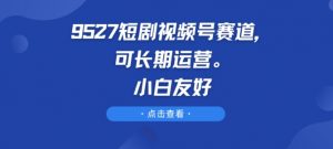 9527短剧视频号赛道,可长期运营,小白友好【揭秘】-风淘社