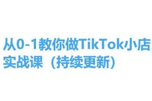 从0-1教你做TikTok小店实操课(持续更新),手把手教你,简单易学-风淘社