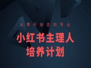 小红书课程简化版,从零开始走向专业,小红书主理人培养计划-风淘社