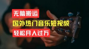 无脑搬运,简单操作音乐短视频,月入过W不是梦【揭秘】-风淘社