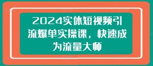 2024实体短视频引流爆单实操课,快速成为流量大师-风淘社