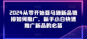2024从零开始亚马逊新品链接如何推广，新手小白快速推广新品的必备-风淘社