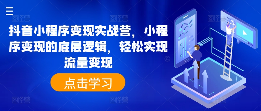 抖音小程序变现实战营,小程序变现的底层逻辑,轻松实现流量变现-风淘社