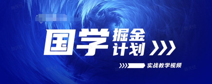 国学掘金计划2024实战教学视频教学,高复购项目长久项目-风淘社