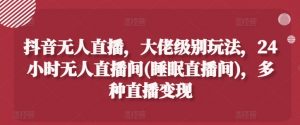 抖音无人直播,大佬级别玩法,24小时无人直播间(睡眠直播间),多种直播变现【揭秘】-风淘社
