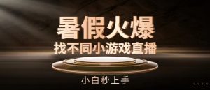 暑假火爆找不同小游戏直播间,小白秒上手【揭秘】-风淘社