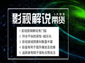 电影解说剪辑实操带货全新蓝海市场,电影解说实操课程-风淘社