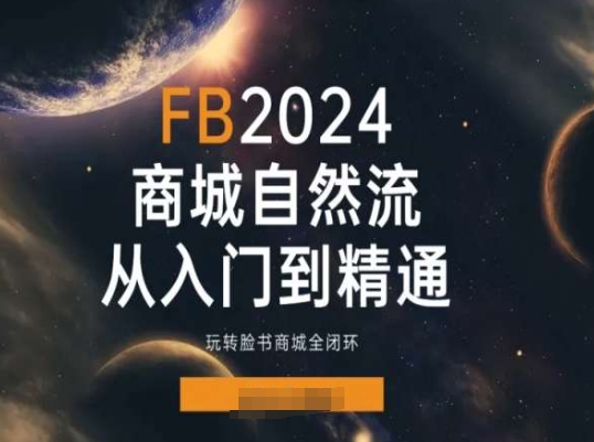 2024Faceboo商城自然流(从入门到精通),玩转脸书商城全闭环-风淘社
