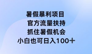 暑假暴利直播项目，官方流量扶持，把握暑假机会【揭秘】-风淘社