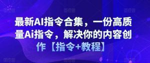 最新AI指令合集,一份高质量Ai指令,解决你的内容创作【指令+教程】-风淘社